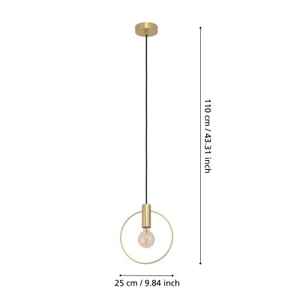 Eglo - Lampadario a sospensione con filo 1xE27/40W/230V