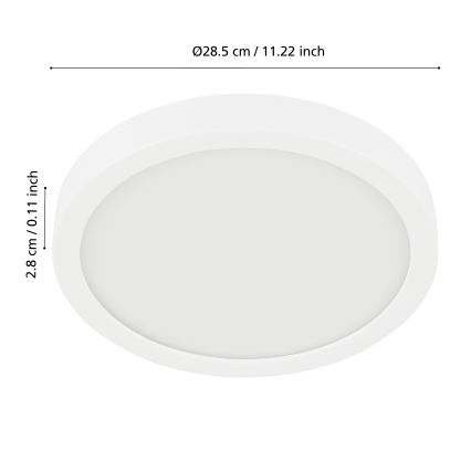 Eglo - Plafoniera bagno LED dimmerabile LED/19,5W/230V 2700-6500K IP44 ZigBee