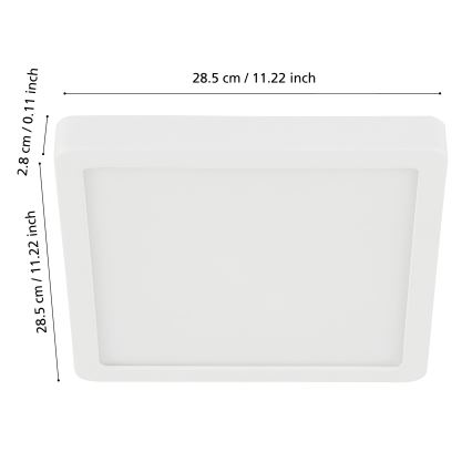 Eglo - Plafoniera da bagno dimmerabile a LED/19,5W/230V 2700-6500K IP44 ZigBee 28,5x28,5 cm