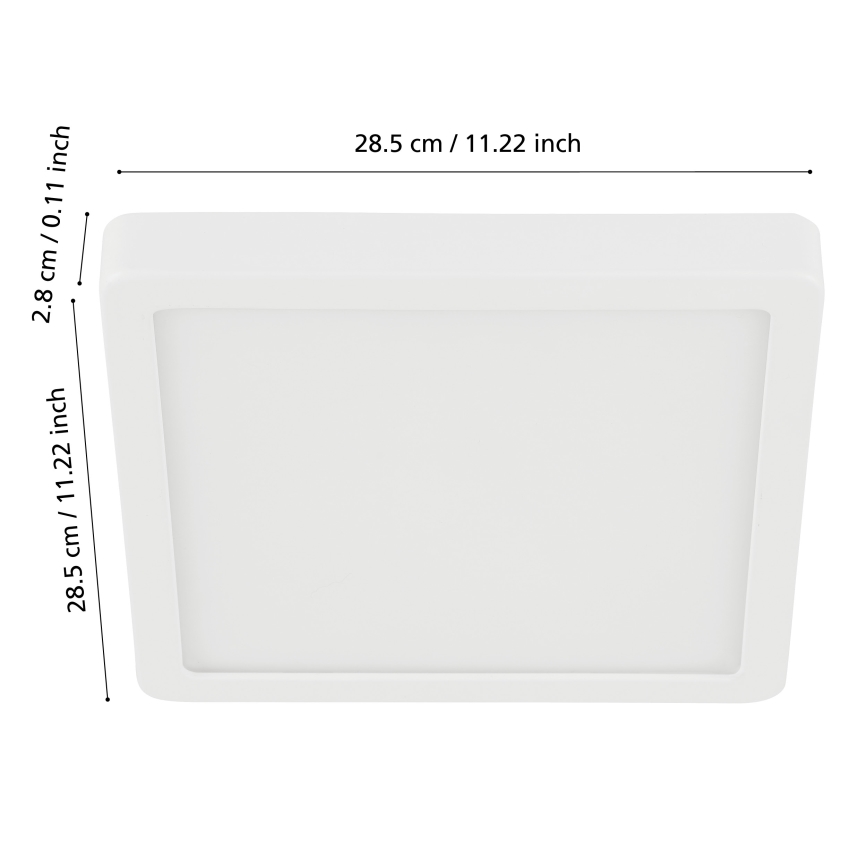 Eglo - Plafoniera da bagno dimmerabile a LED/19,5W/230V 2700-6500K IP44 ZigBee 28,5x28,5 cm