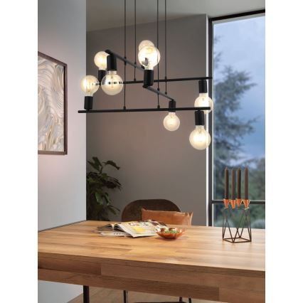 Eglo - Lampadario a sospensione con filo 8xE27/40W/230V