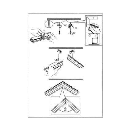 Eglo - Profilo angolare per strisce LED 17x20x110 mm