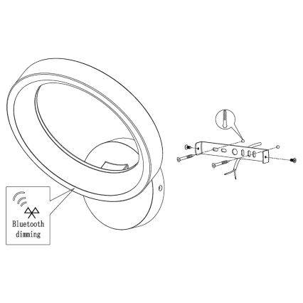 Eglo - Applique LED RGB dimmerabile MARGHERA-C LED/16W/230V