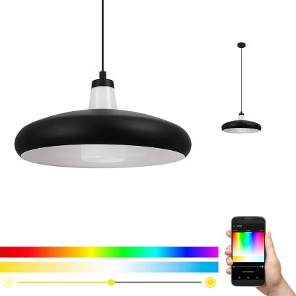 Eglo - Lampadario LED RGB dimmerabile a sospensione con filo TABANERA-C 1xE27/9W/230V