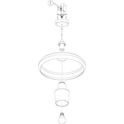 Eglo - Lampadario LED RGB dimmerabile a sospensione con filo TABANERA-C 1xE27/9W/230V