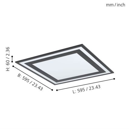 Eglo - Plafoniera LED LED/36W/230V