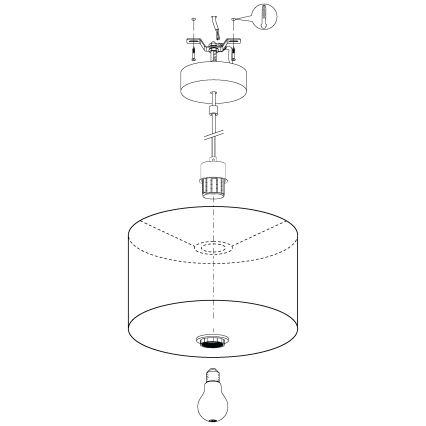 Eglo - Lampadario a sospensione con filo 1xE27/40W/230V