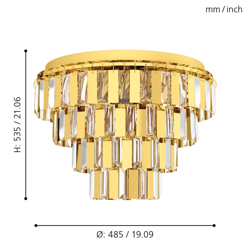 Eglo - Lampadario a sospensione con catena 7xE14/40W/230V