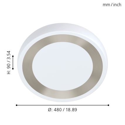 Eglo - Plafoniera LED LED/22W/230V