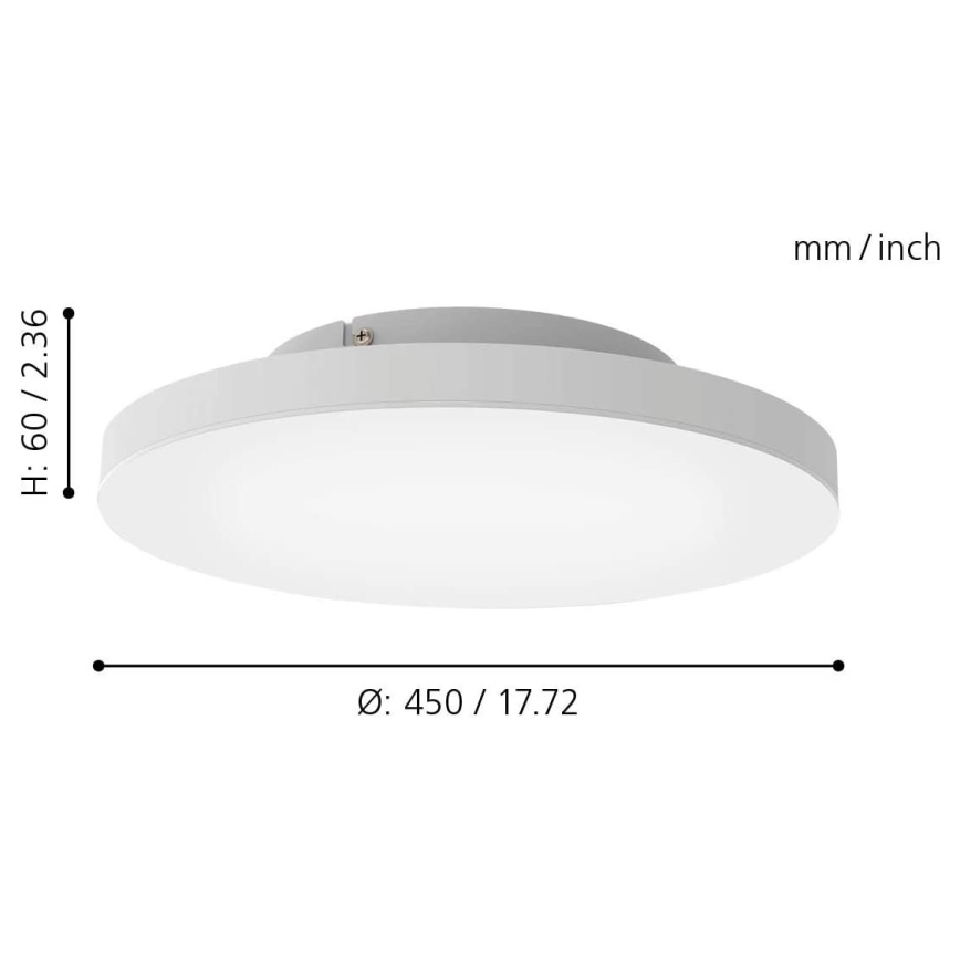 Eglo - Plafoniera LED RGB dimmerabile TURCONA-C LED/20W/230V + T
