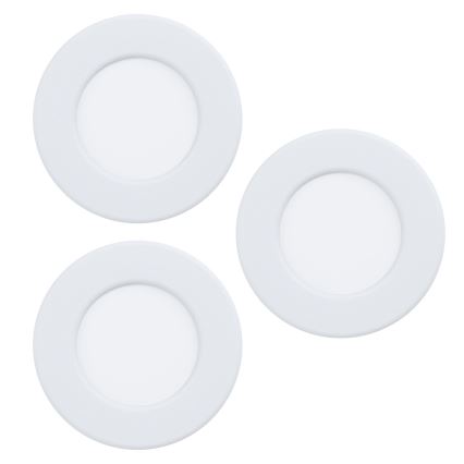 Eglo - SET 3x Lampada LED da incasso FUEVA 5 1xLED/2,7W/230V