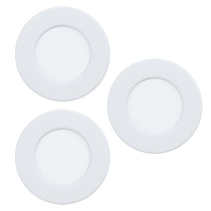 Eglo - Set da 3 faretti da incasso FUEVA 5 LED/2,7W/230V Ø 8,6 cm
