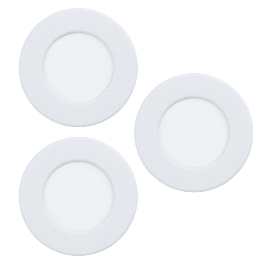 Eglo - Set da 3 faretti da incasso FUEVA 5 LED/2,7W/230V Ø 8,6 cm