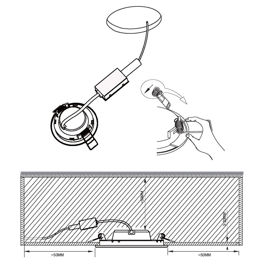 Eglo - Lampada da incasso a LED/2,7W/230V Ø 8,6 cm