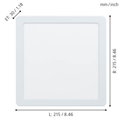 Eglo - Lampada LED da incasso LED/16,5W/230V