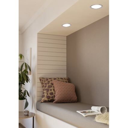 Eglo - Plafoniera LED da incasso per bagno, 10,5W/230V, IP44, Ø 16,6 cm