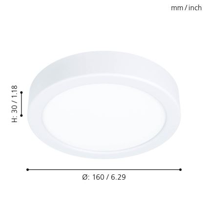 Eglo - Plafoniera LED 10,5W/230V Ø 16 cm