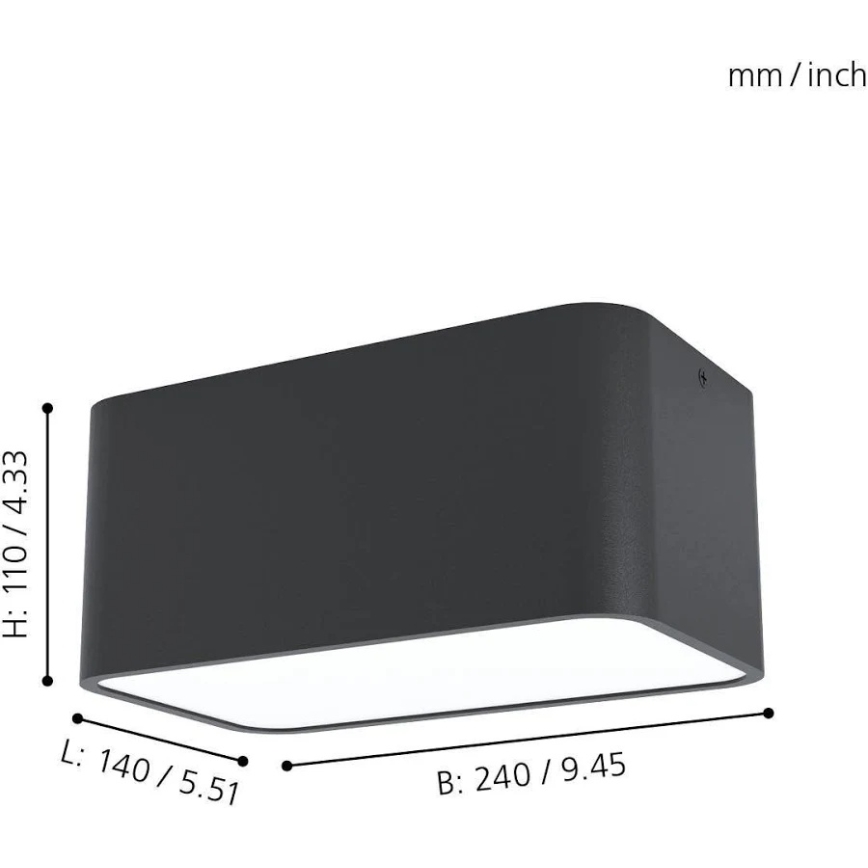 Eglo 99284 - Plafoniera GRIMASOLA 2xE27/28W/230V