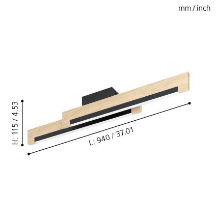 Eglo - Plafoniera LED dimmerabile 2xLED/10W/230V