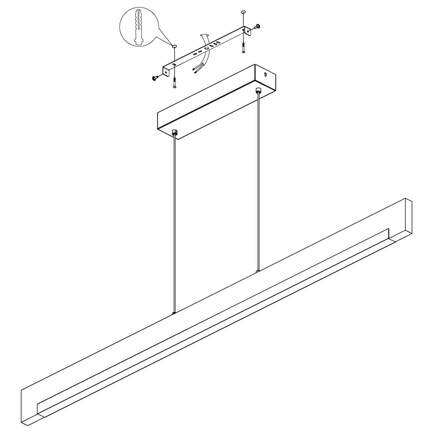 Eglo - Lampadario a sospensione con filo LED dimmerabile LED/25,5W/230V