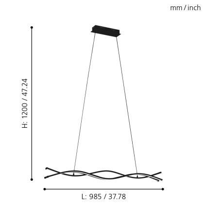 Eglo - Plafoniera LED LED/36W/230V