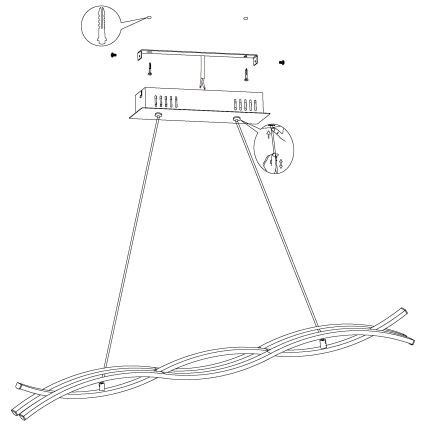 Eglo - Plafoniera LED LED/36W/230V