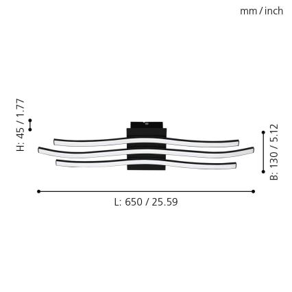 Eglo - Plafoniera LED LED/21W/230V