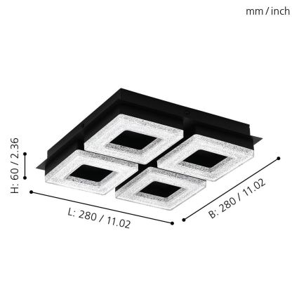 Eglo - Plafoniera LED 4xLED/4W/230V