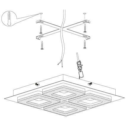 Eglo - Plafoniera LED 4xLED/4W/230V