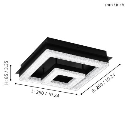 Eglo - Plafoniera LED LED/12W/230V