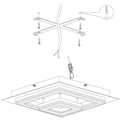 Eglo - Plafoniera LED LED/12W/230V