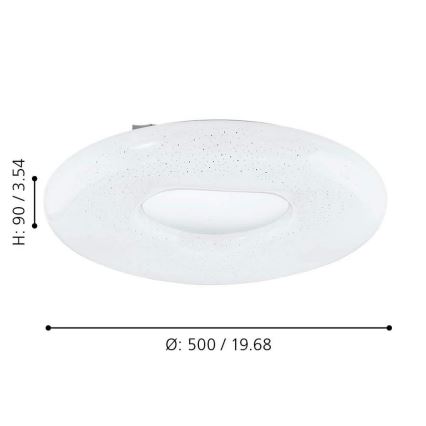 Eglo - Lampada da soffitto dimmerabile LED/24W/230V con telecomando