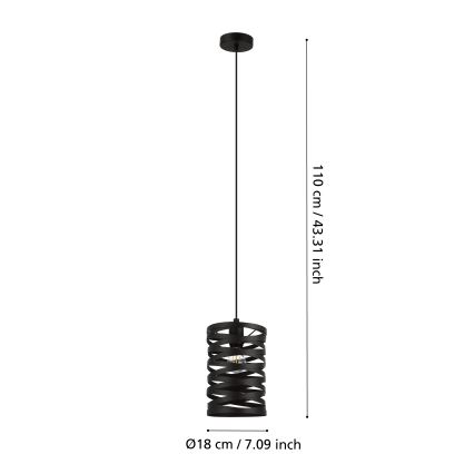 Eglo - Lampadario a sospensione con filo 1xE27/40W/230V