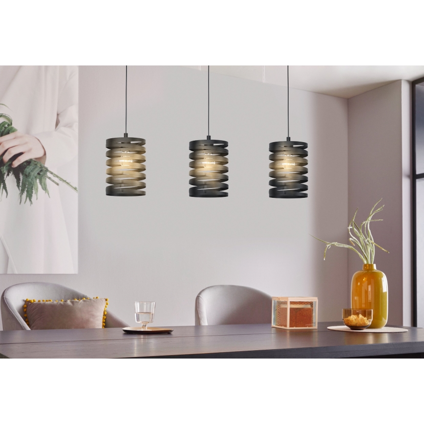 Eglo - Lampadario a sospensione con filo 3xE27/40W/230V