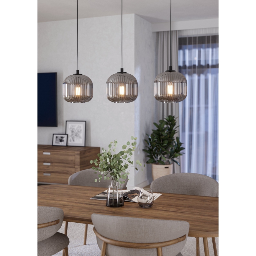 Eglo - Lampadario a sospensione con filo 3xE27/40W/230V