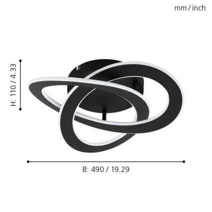 Eglo - Plafoniera LED LED/35W/230V