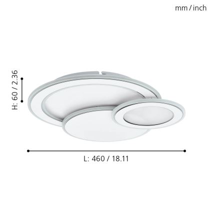 Eglo - Plafoniera LED 3xLED/11W/230V