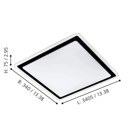 Eglo - Plafoniera LED LED/24W/230V