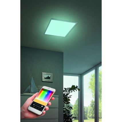 Eglo - Plafoniera LED RGB dimmerabile SALOBRENA-C LED/16W/230V 30x30 cm + telecomando