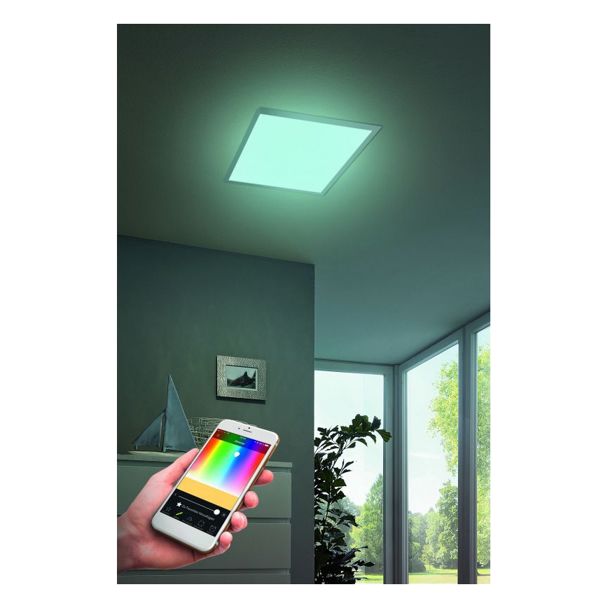 Eglo - Plafoniera LED RGB dimmerabile SALOBRENA-C LED/16W/230V 30x30 cm + telecomando