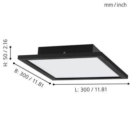 Eglo - Plafoniera LED RGB dimmerabile SALOBRENA-C LED/16W/230V + Telecomando