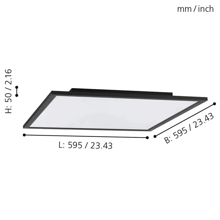 Eglo - Plafoniera LED RGB dimmerabile SALOBRENA-C LED/30,5W/230V + telecomando