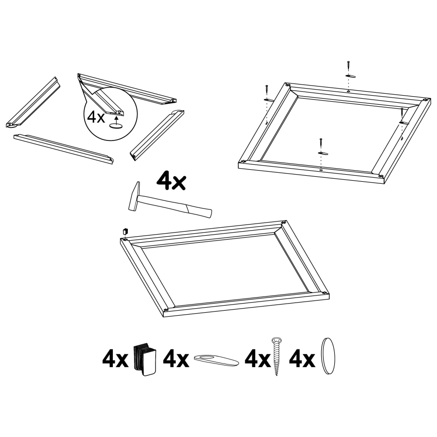 Eglo 99422 - Cornice per lampada da soffitto SALOBRENA 450x450 mm