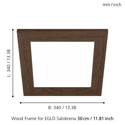 Eglo 99425 - Cornice per plafoniera SALOBRENA 300x300 mm