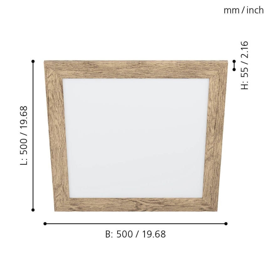 Eglo - Plafoniera LED LED/20W/230V 500x500 mm