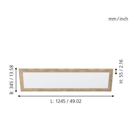 Eglo - Plafoniera LED LED/32W/230V 345x1245 mm