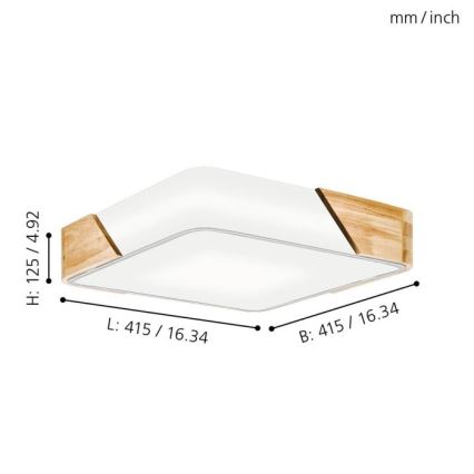 Eglo 99459 - Plafoniera GRIMALDINO 2xE27/28W/230V
