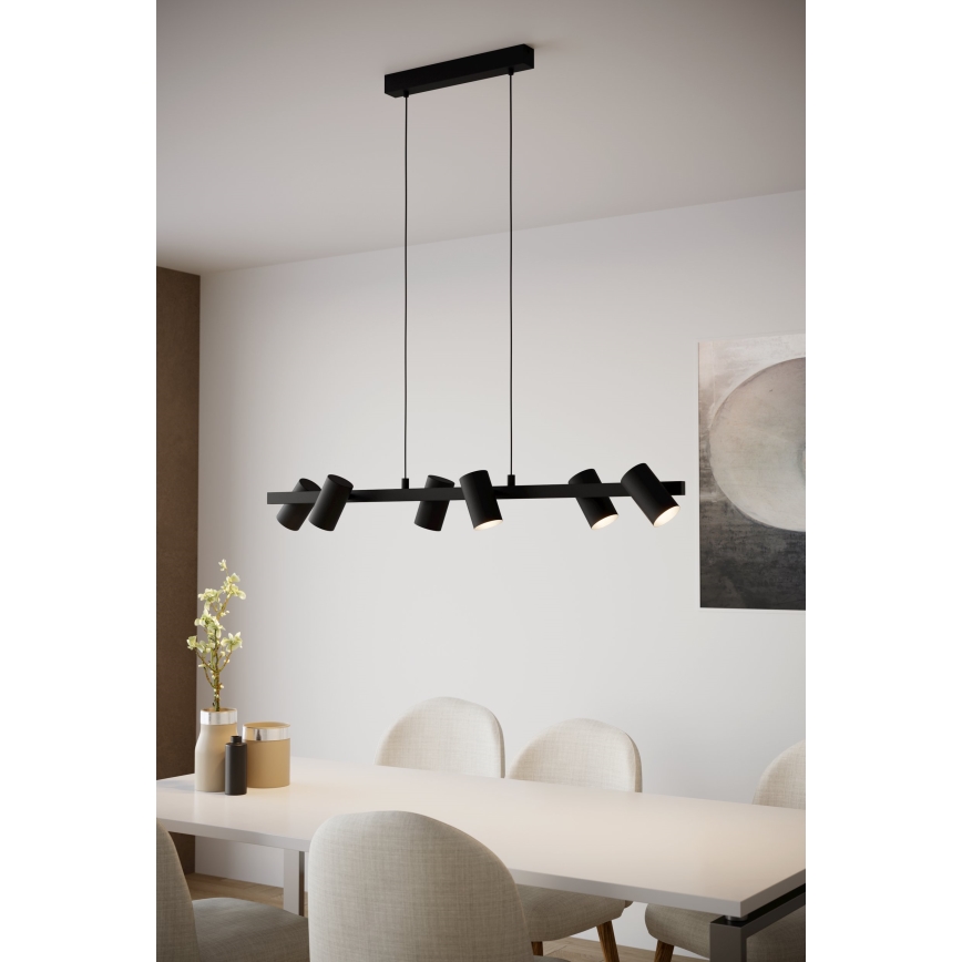 Eglo - Lampadario a sospensione con filo 6xE14/25W/230V