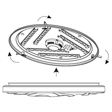 Eglo - Plafoniera LED LED/36W/230V