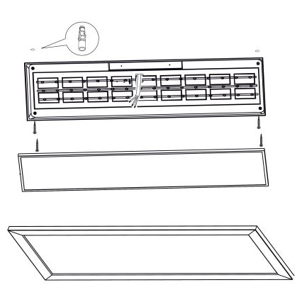 Eglo - Plafoniera LED LED/32W/230V 345x1245 mm